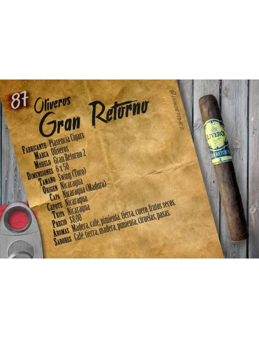 Oliveros Gran Retorno Maduro Swing Toro (6x50)
